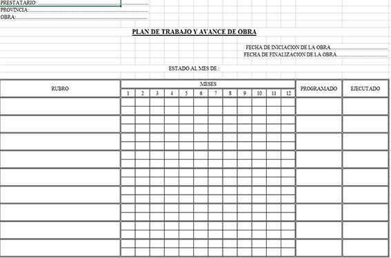 control obras excel